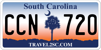 SC license plate CCN720