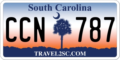 SC license plate CCN787