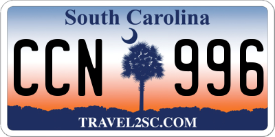 SC license plate CCN996