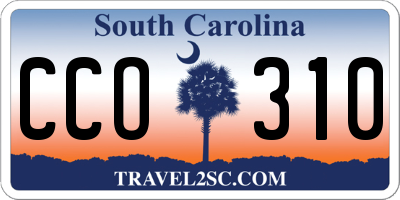 SC license plate CCO310