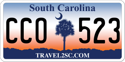 SC license plate CCO523