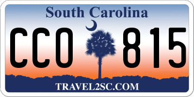 SC license plate CCO815