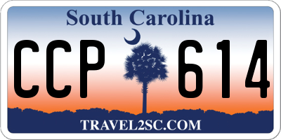 SC license plate CCP614