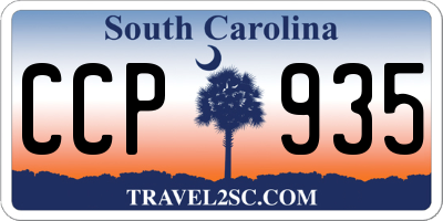 SC license plate CCP935