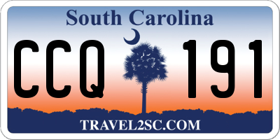 SC license plate CCQ191