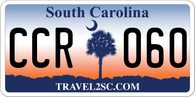 SC license plate CCR060