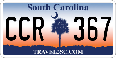 SC license plate CCR367