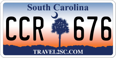 SC license plate CCR676