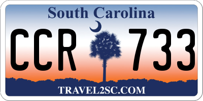 SC license plate CCR733