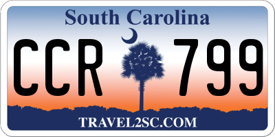 SC license plate CCR799