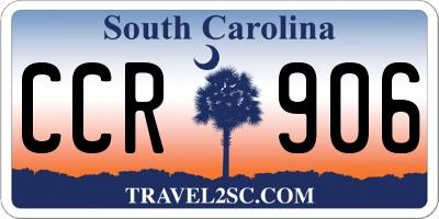 SC license plate CCR906