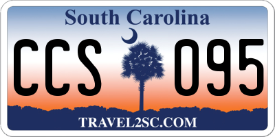 SC license plate CCS095