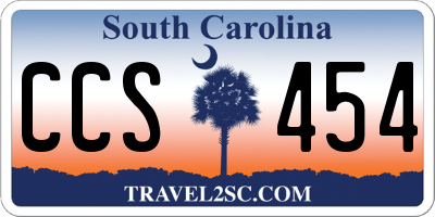 SC license plate CCS454