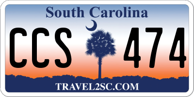 SC license plate CCS474