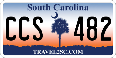 SC license plate CCS482