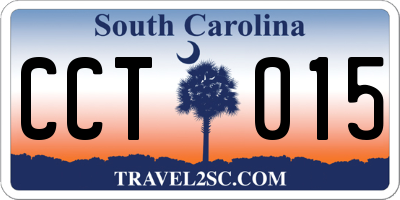 SC license plate CCT015