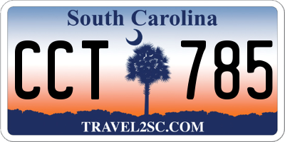 SC license plate CCT785