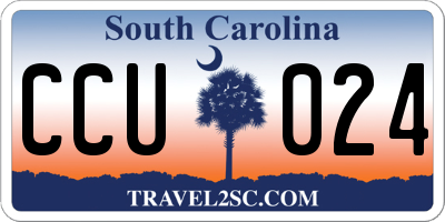 SC license plate CCU024