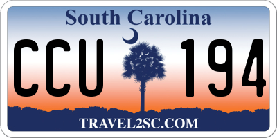 SC license plate CCU194