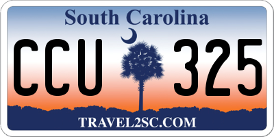 SC license plate CCU325