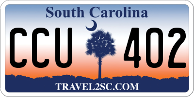 SC license plate CCU402