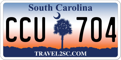 SC license plate CCU704