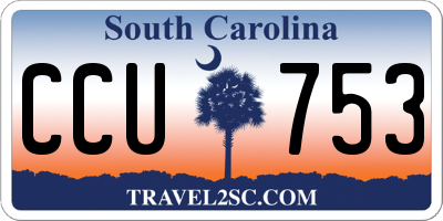 SC license plate CCU753