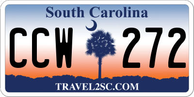 SC license plate CCW272