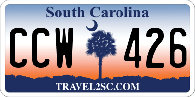 SC license plate CCW426
