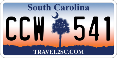 SC license plate CCW541