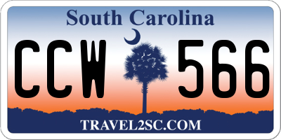 SC license plate CCW566