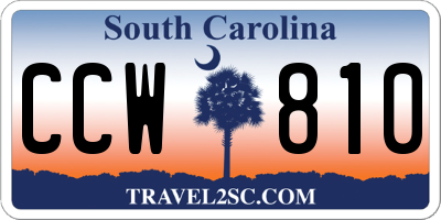 SC license plate CCW810