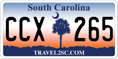 SC license plate CCX265