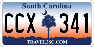 SC license plate CCX341