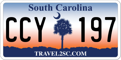 SC license plate CCY197