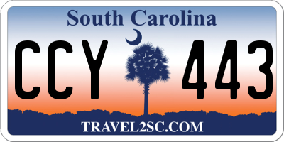 SC license plate CCY443