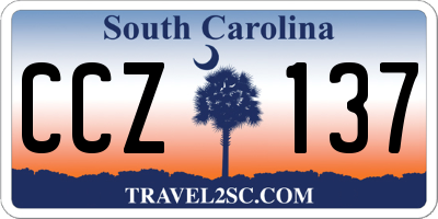 SC license plate CCZ137