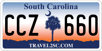 SC license plate CCZ660