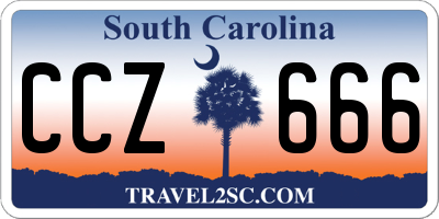 SC license plate CCZ666