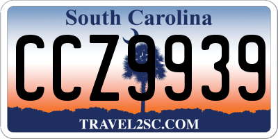 SC license plate CCZ9939