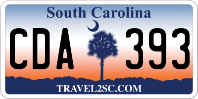 SC license plate CDA393