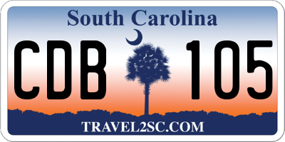 SC license plate CDB105