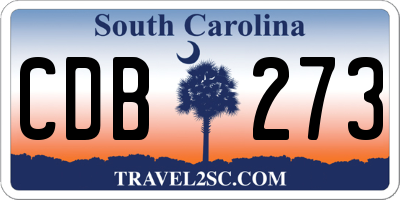SC license plate CDB273
