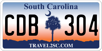 SC license plate CDB304
