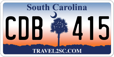 SC license plate CDB415