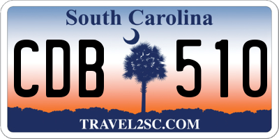 SC license plate CDB510