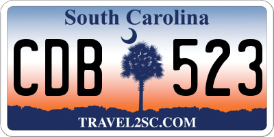 SC license plate CDB523