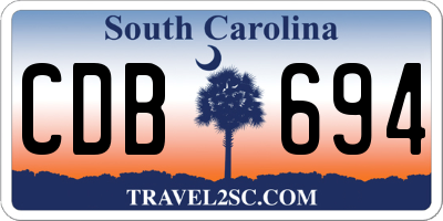 SC license plate CDB694