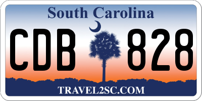 SC license plate CDB828