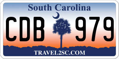 SC license plate CDB979